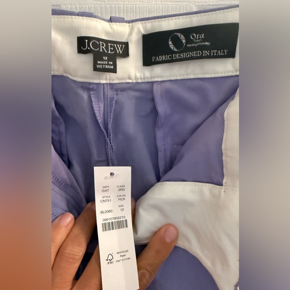 J. Crew Lavender Straight-Leg Women's Pants - Picture 4 of 6